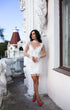 Wedding dress with feathers